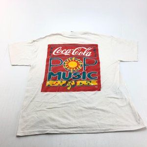 Vtg 1991 Coca Cola Pop Music single stitch tshirt